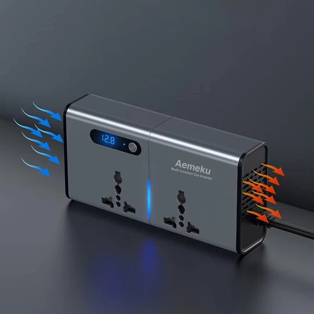 200W Car Power Inverter, DC 12V to 220V