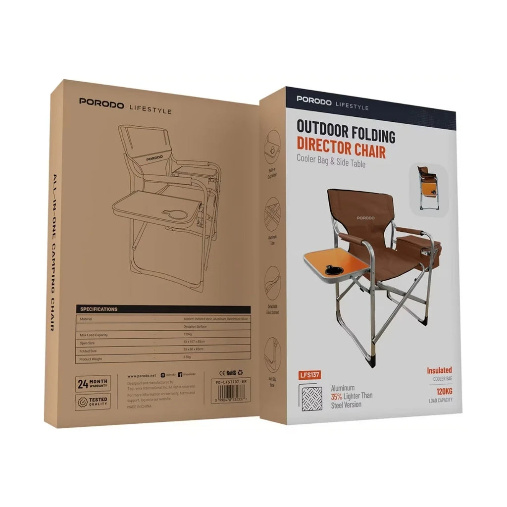 Porodo Lifestyle Outdoor Folding Director Chair